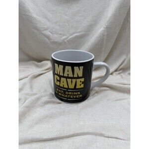 Man Cave Coffee Mug Bay Island Eat Drink Whatever Funny Gift Black Cup